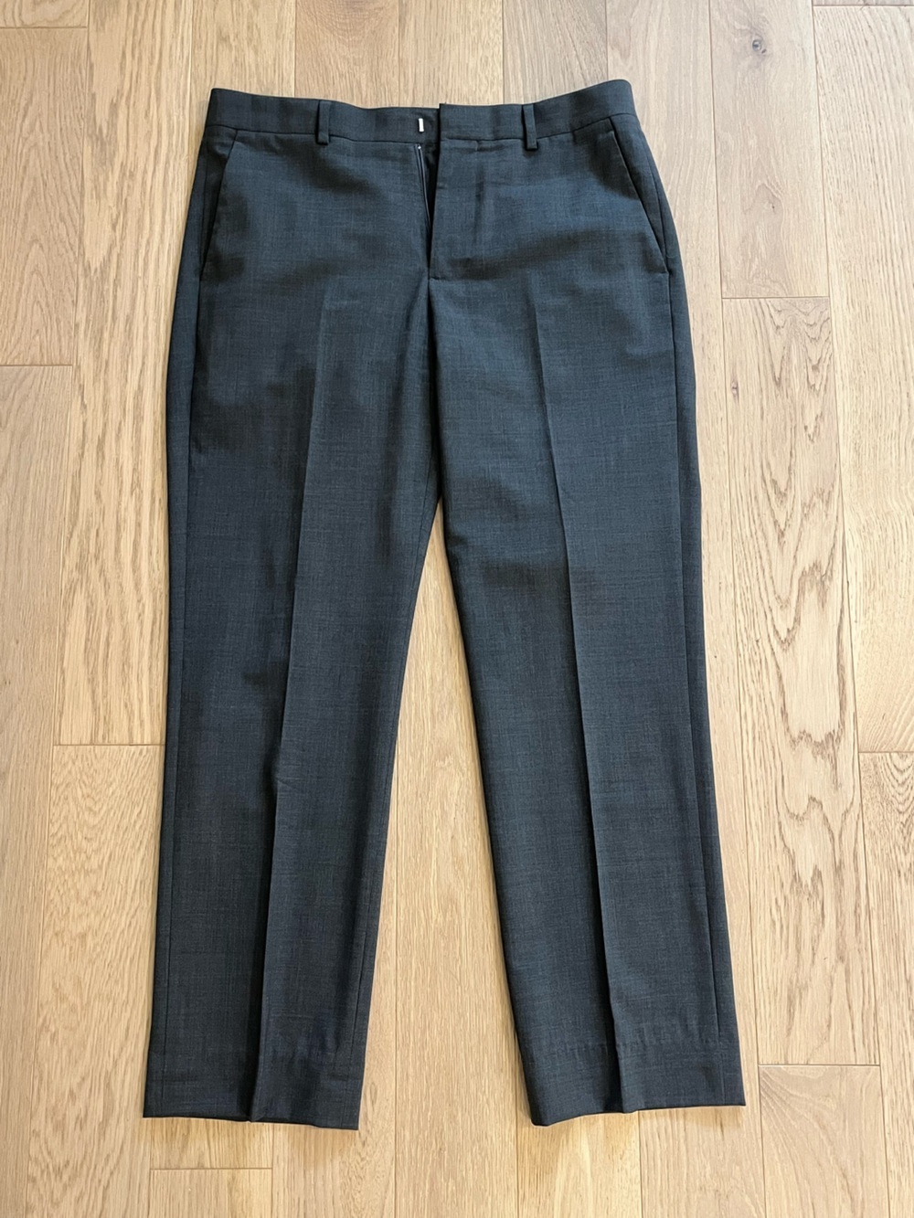 Bonobos Straight Fit Wool Dress Pants Charcoal Grey 32x30 - Weekday Warrior